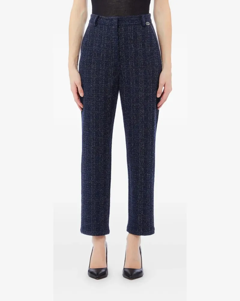 Liu Jo bouclé lurex trousers - Blau Blau