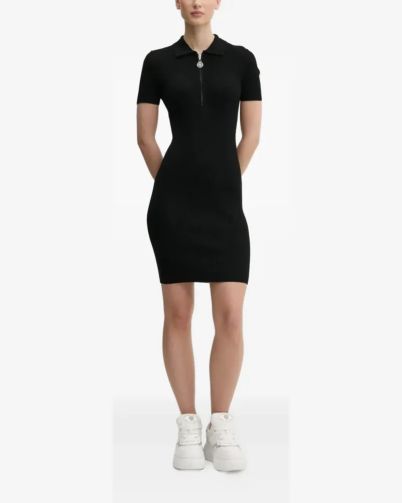 HUGO BOSS Geripptes Kleid mit Reißverschluss - Schwarz Schwarz