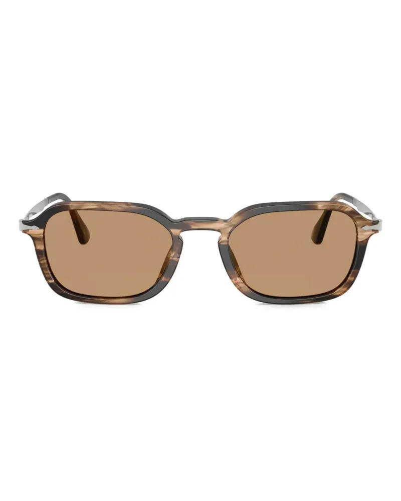 Persol Sonnenbrille mit eckigem Gestell - Braun Braun