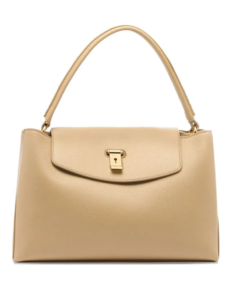Bally Lock Me top handle shoulder bag - Nude Nude