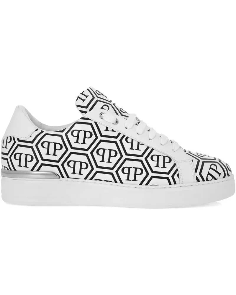 Philipp Plein Sneakers mit Monogramm - Weiß Weiß