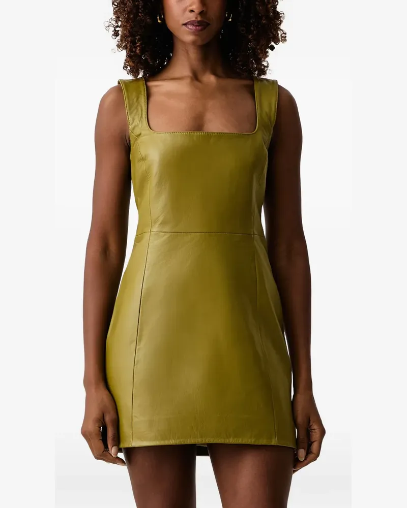 Retrofête Tilde leather mini dress - Grün Grün