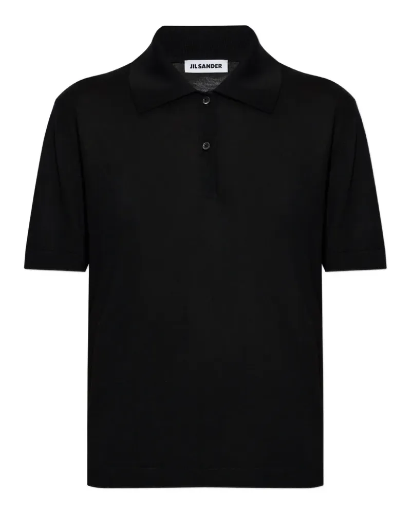 Jil Sander Poloshirt mit kurzen Ärmeln - Schwarz Schwarz