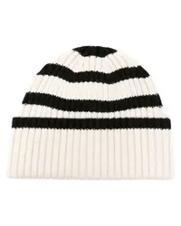 Totême Signature Stripe Beanie Schwarz