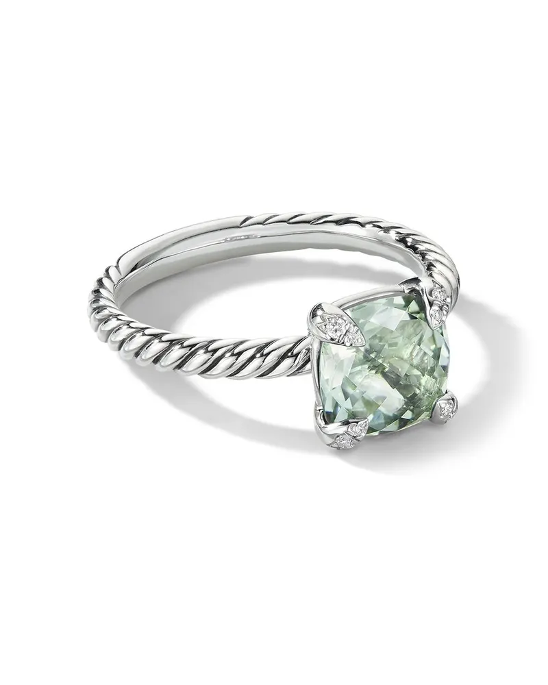 David Yurman Chatelaine Ring mit Prasiolith und Diamanten 8mm - Grün Grün