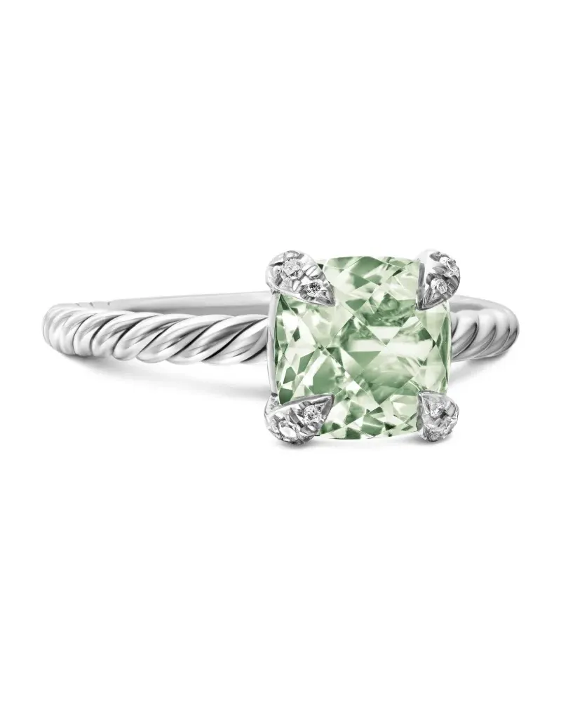David Yurman Chatelaine Ring mit Prasiolith und Diamanten 8mm - Grün Grün