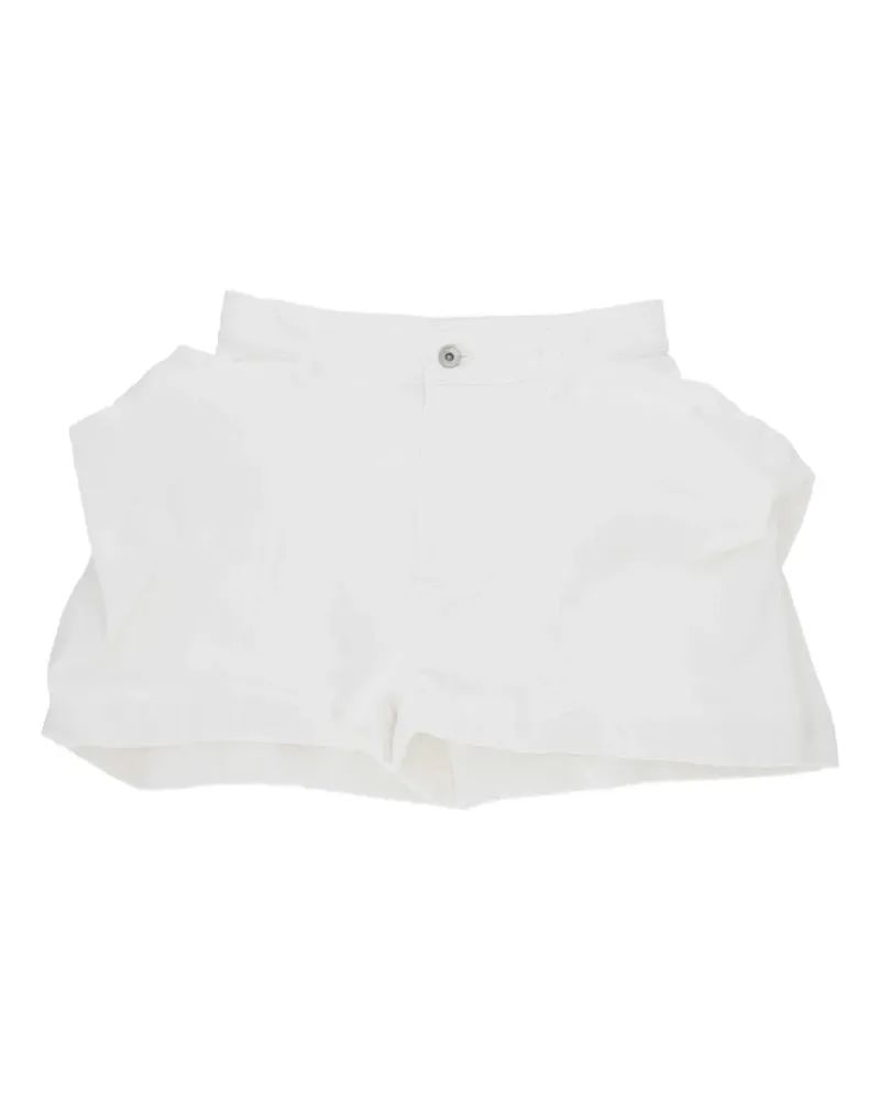 Sacai Geknöpfte Shorts - Weiß Weiß