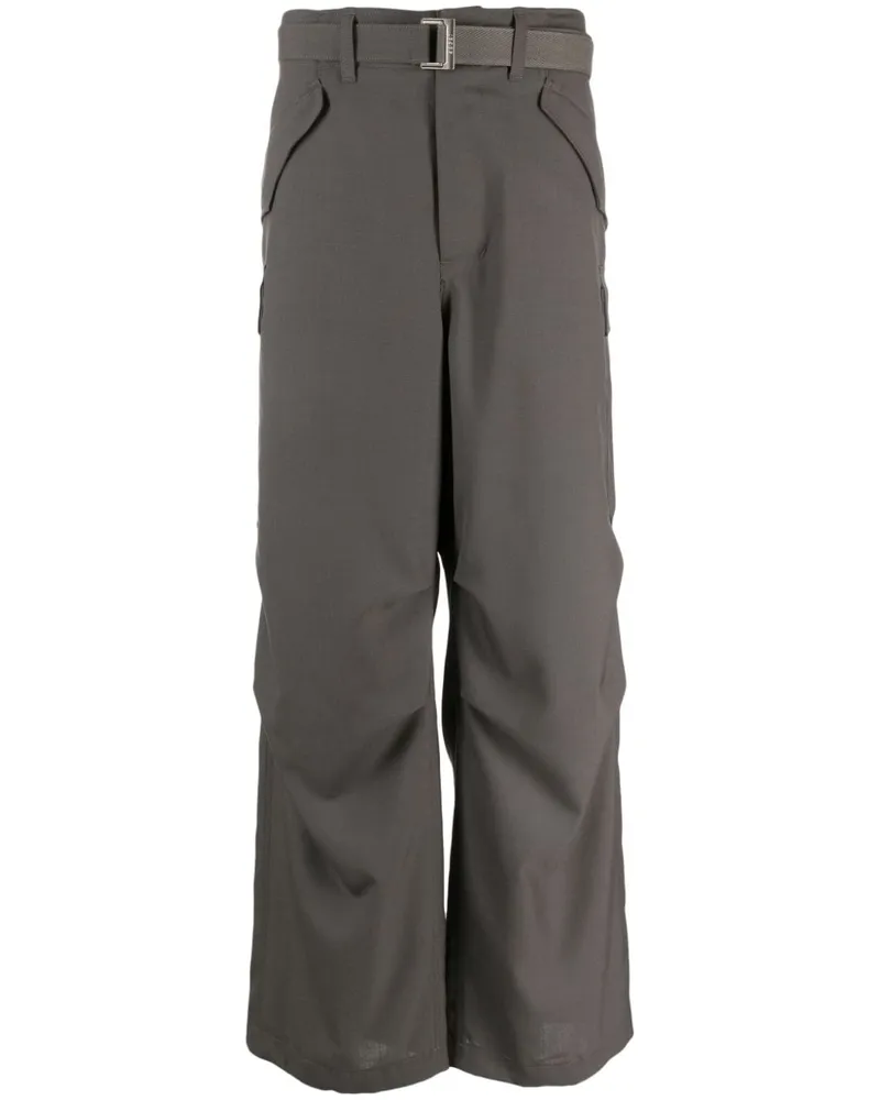 Sacai Cargohose mit geradem Bein - Grün Grün