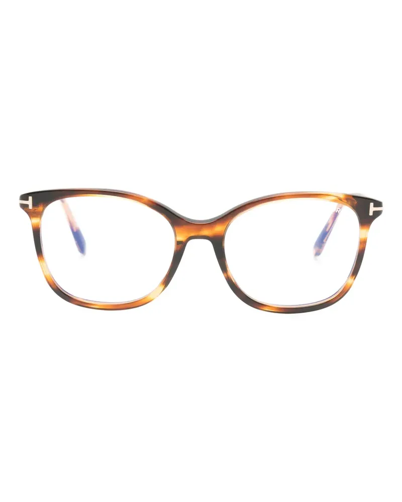 Tom Ford Brille mit geometrischem Gestell - Braun Braun