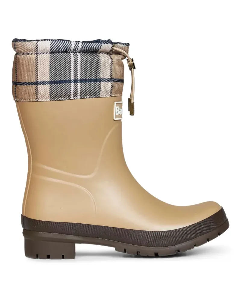 Barbour Mowbray Stiefel mit Schottenkaro-Einsatz und Kordelzug - Nude Nude