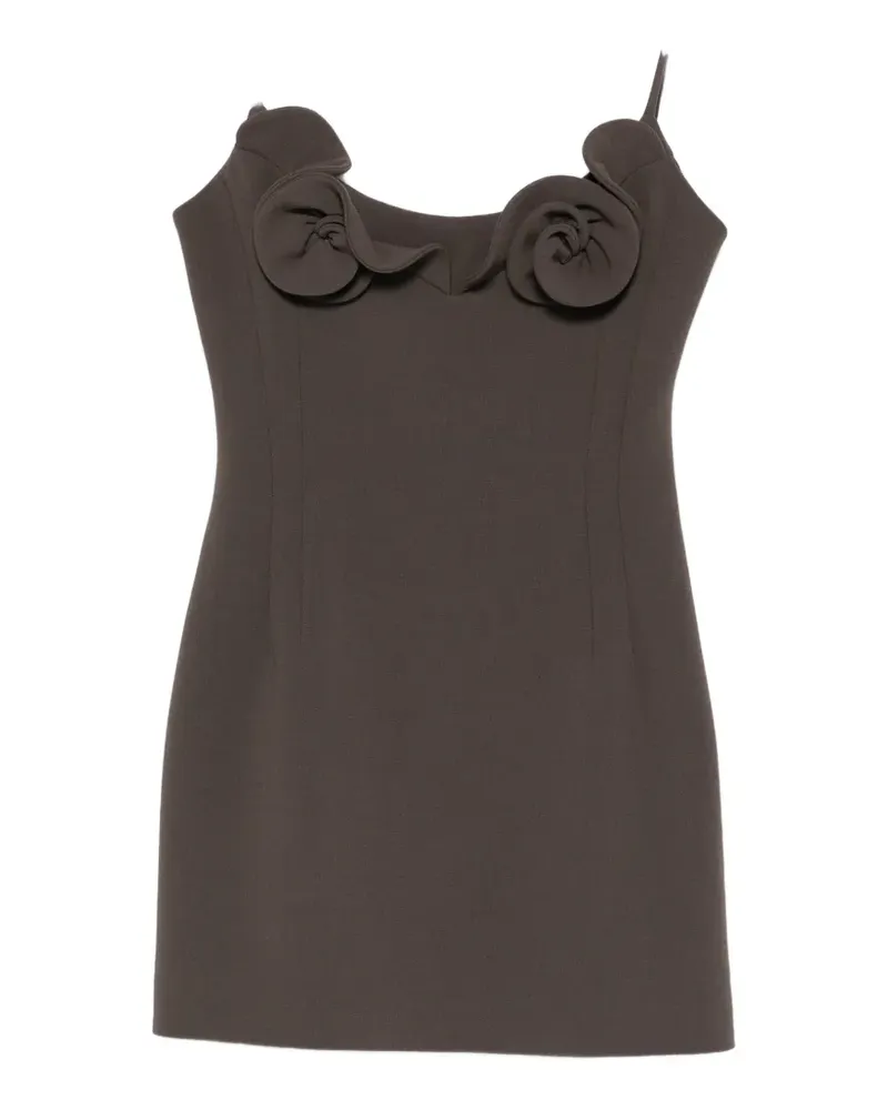 Magda Butrym floral-appliqué mini dress - Braun Braun