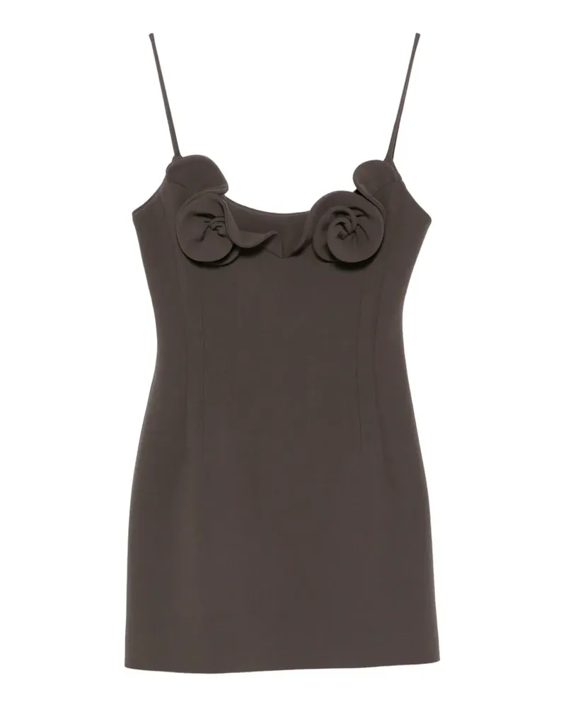 Magda Butrym Minikleid mit Blumenapplikation - Braun Braun