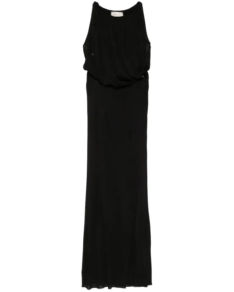 Blumarine Drapiertes Maxikleid - Schwarz Schwarz