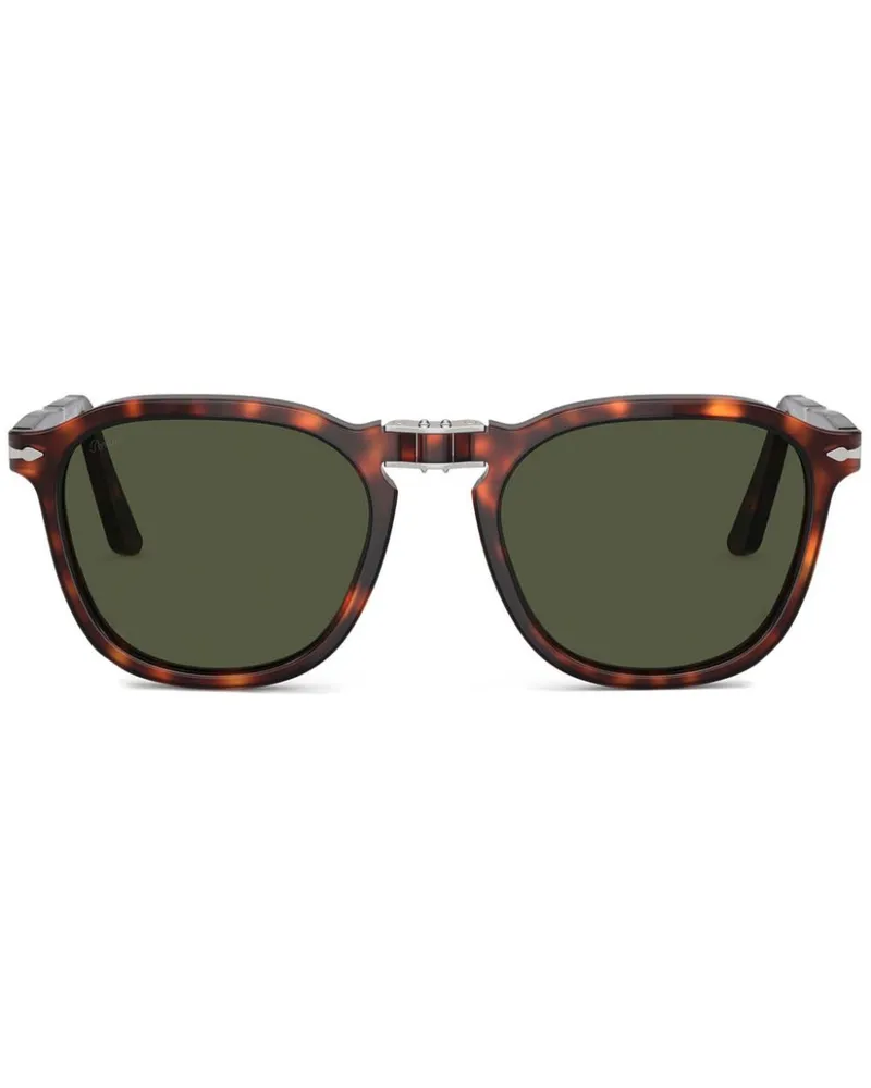 Persol Sonnenbrille mit eckigem Gestell - Braun Braun