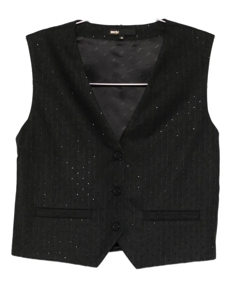 Maje buttoned vest - Schwarz Schwarz