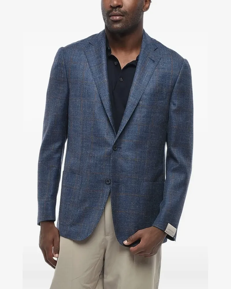 Corneliani Gate windowpane-pattern blazer - Blau Blau