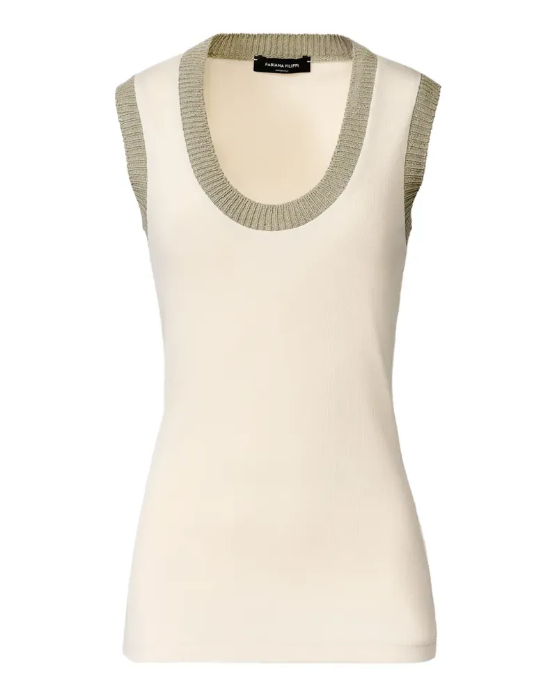 Fabiana Filippi sleveeless ribbed top - Nude Nude