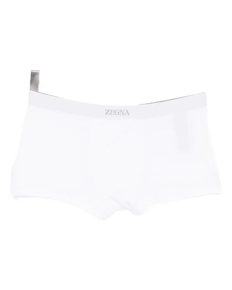 Ermenegildo Zegna logo-waistband trunks - Weiß Weiß