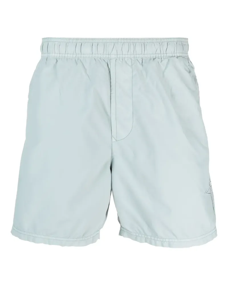Stone Island Joggingshorts mit Logo-Print - Blau Blau