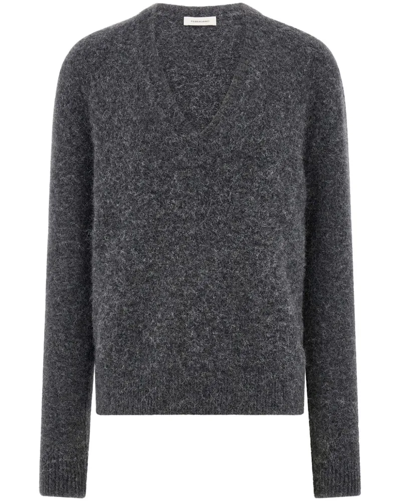 Ferragamo Pullover mit V-Ausschnitt - Grau Grau