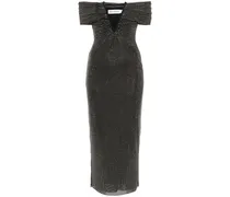 Maxikleid mit Strass - Schwarz