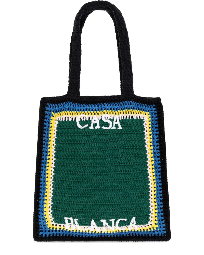 Casablanca Paris Tote Bag mit Print - Grün Grün