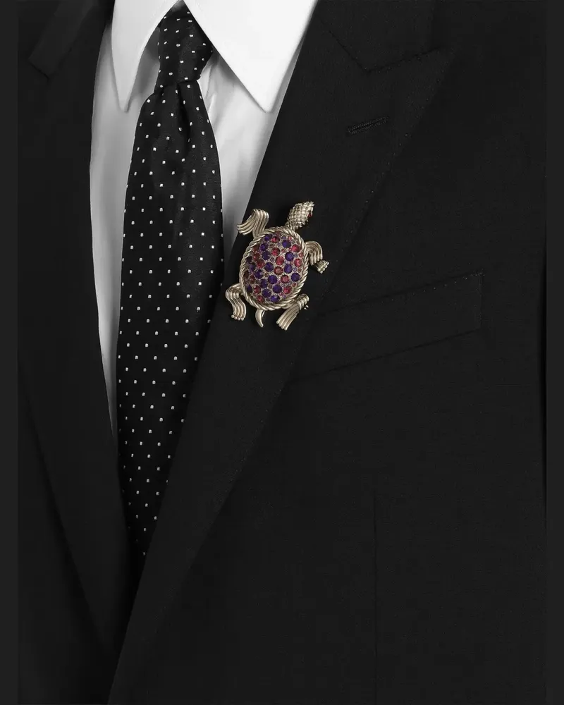Dolce & Gabbana Brosche mit Schildkrötenverzierung - Silber Silber