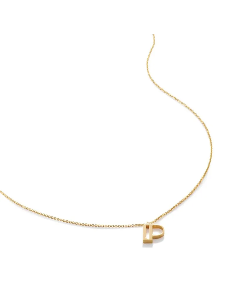 Monica Vinader Halskette mit Alphabet-Anhänger - Gold Gold
