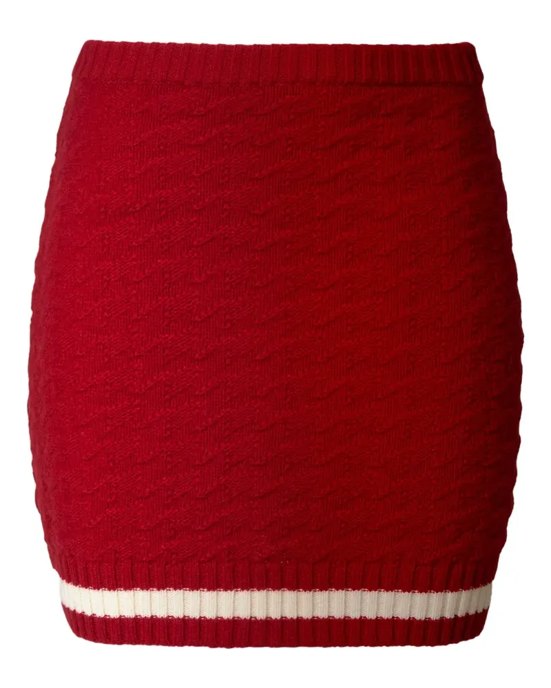 Perfect Moment Strukturierter Rock mit Streifendetail - Rot Rot