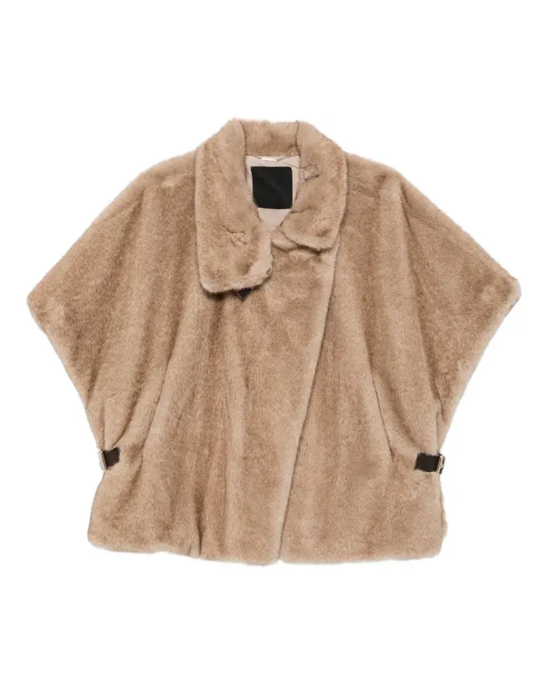 Liu Jo faux-fur buckle-fastening jacket - Nude Nude