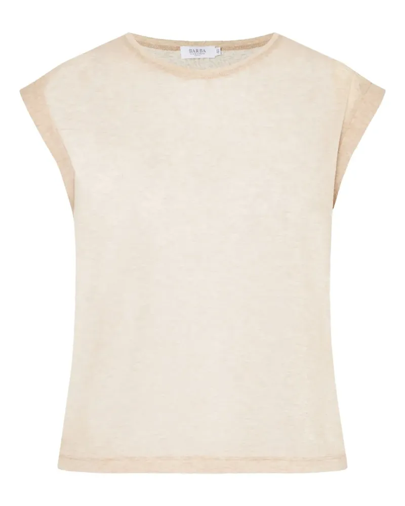 BARBA T-Shirt mit angeschnittenen Ärmeln - Nude Nude