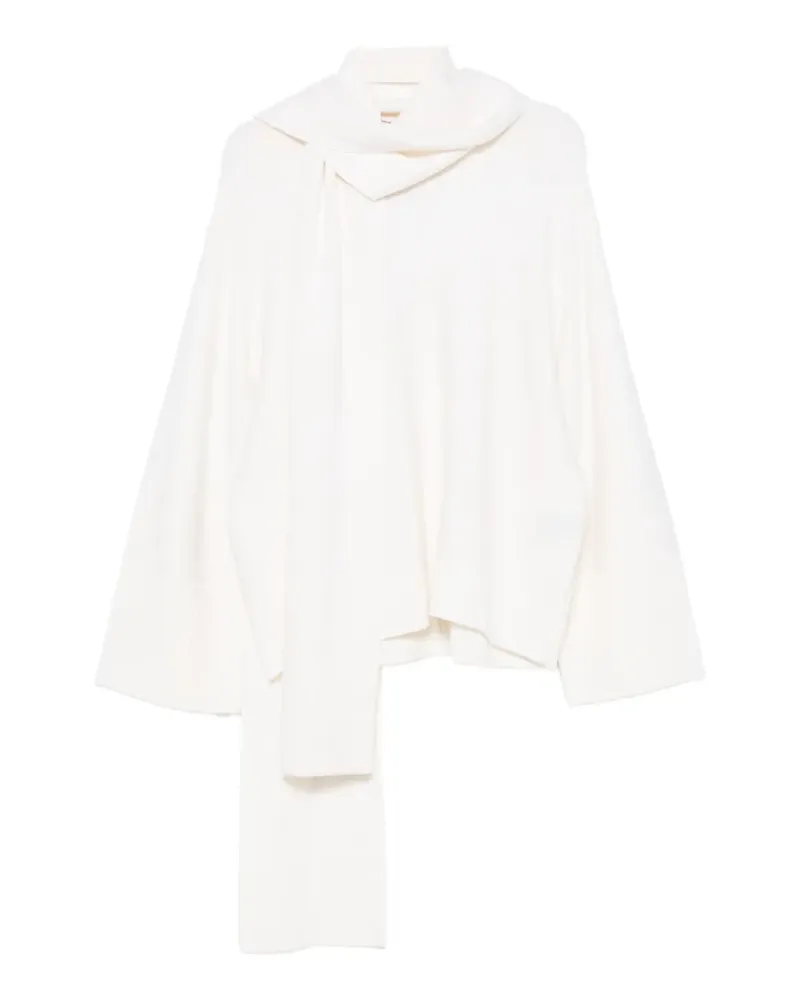 Barbara Bui scarf-detail sweater - Nude Nude