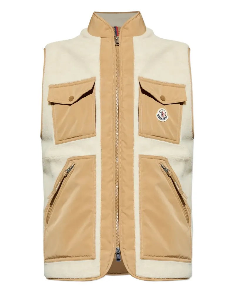 Moncler pocket padded gilet - Nude Nude