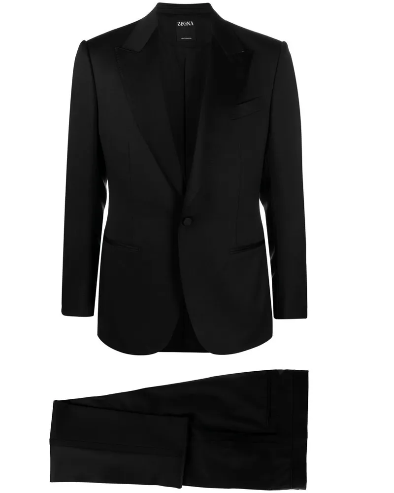 Ermenegildo Zegna Einreihiger Anzug - Schwarz Schwarz