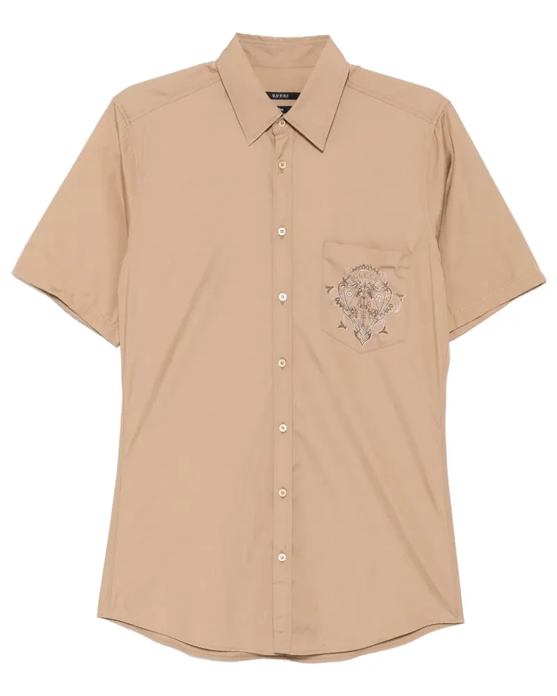Gucci Hemd mit Logo-Print - Nude Nude