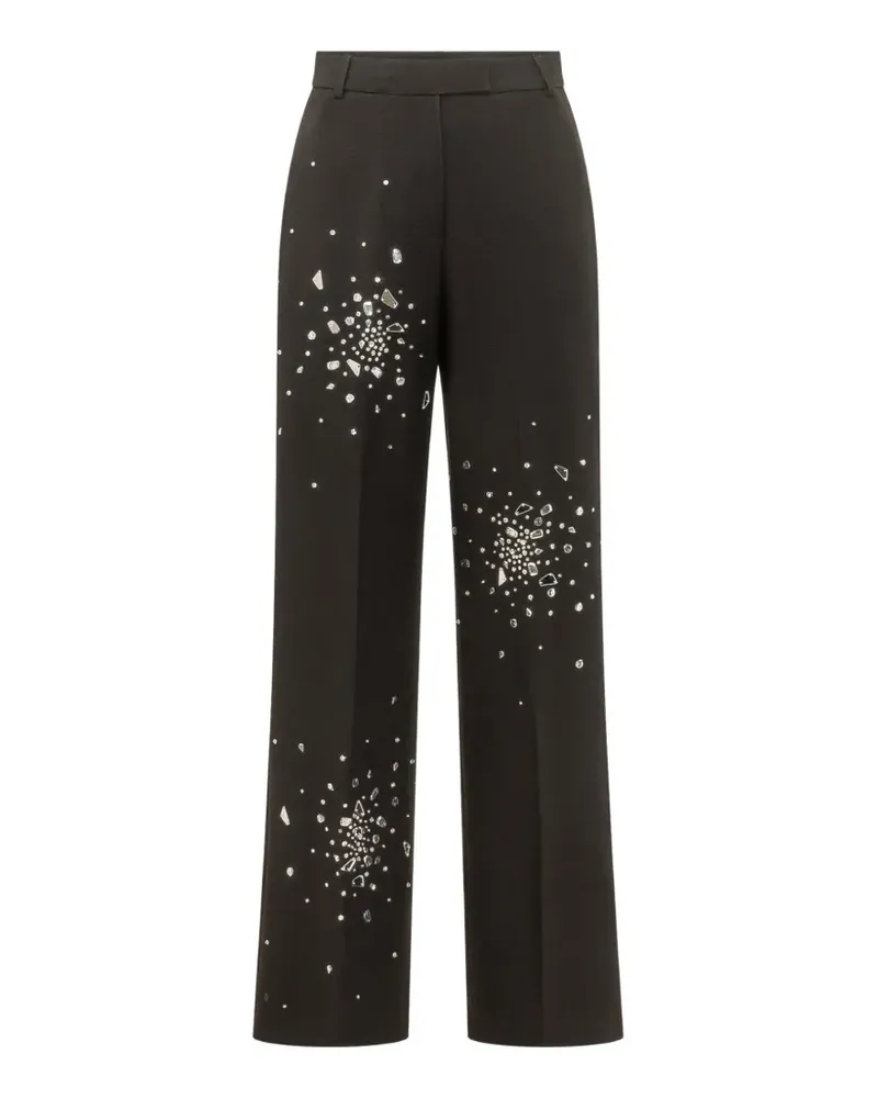 Des Phemmes Weite Hose mit Kristallen - Schwarz Schwarz