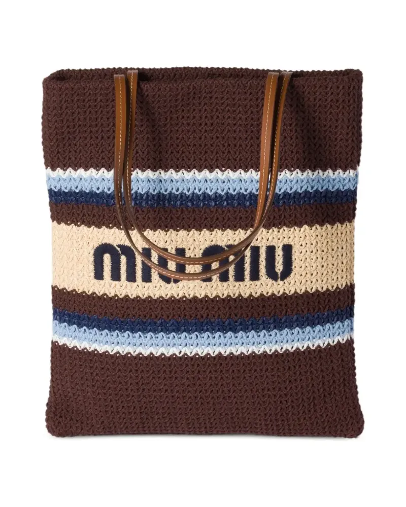 Miu Miu Gehäkelter Shopper - Braun Braun