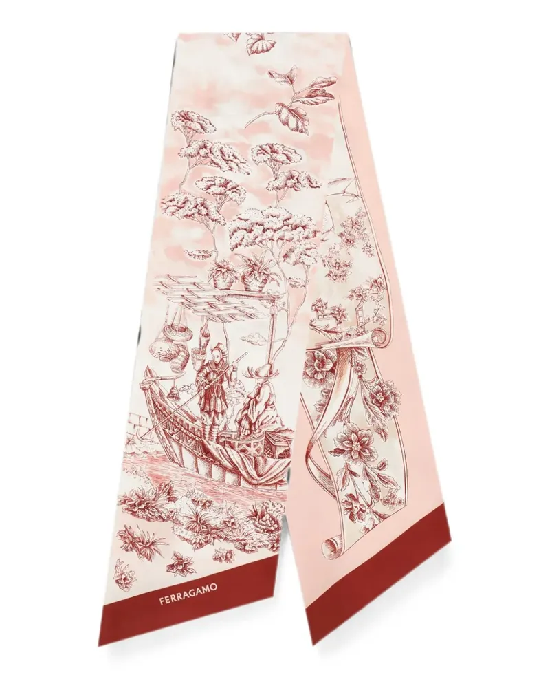 Ferragamo Schal mit Voyage-Print - Rosa Rosa
