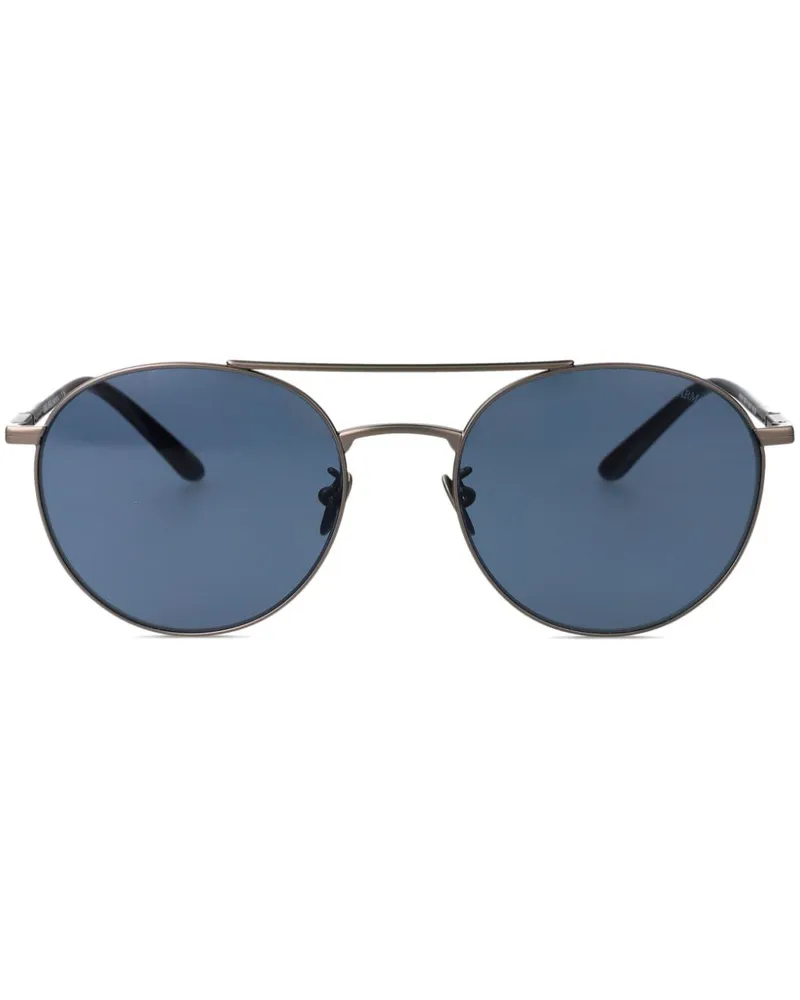 Giorgio Armani Sonnenbrille mit rundem Gestell - Grau Grau