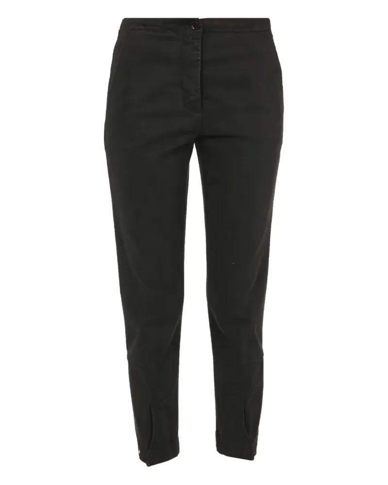 ASPESI Cropped-Hose mit Knopfverschluss - Schwarz Schwarz
