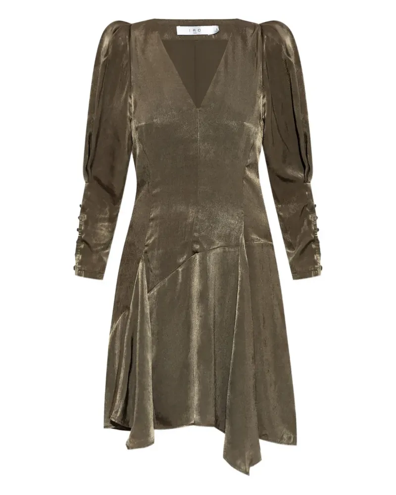 IRO Asymmetrisches Kleid mit Puffärmeln - Grün Grün
