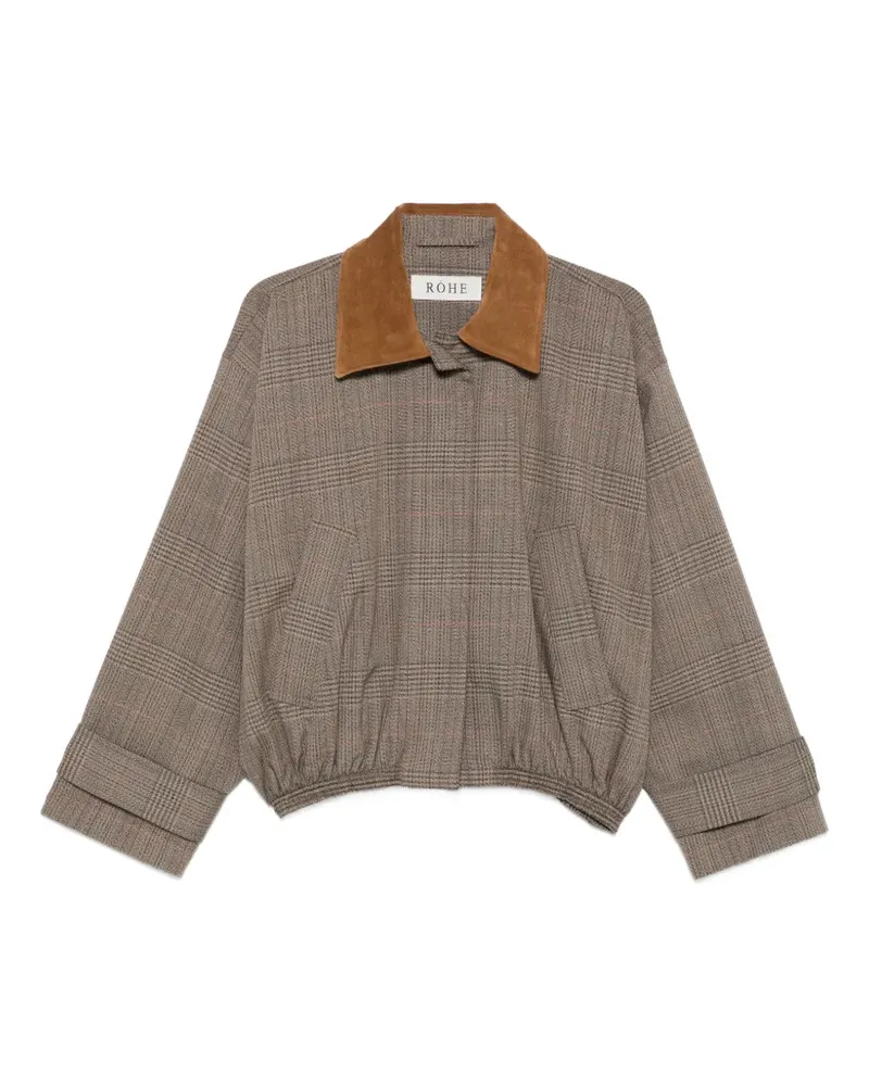Róhe Jacke mit Wildlederkragen - Braun Braun