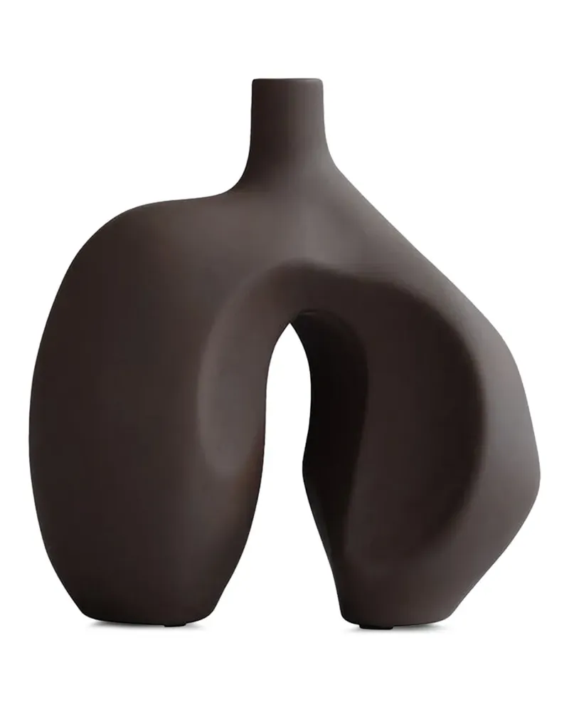 101 Copenhagen Kleine skulpturale Ni Vase - Braun Braun