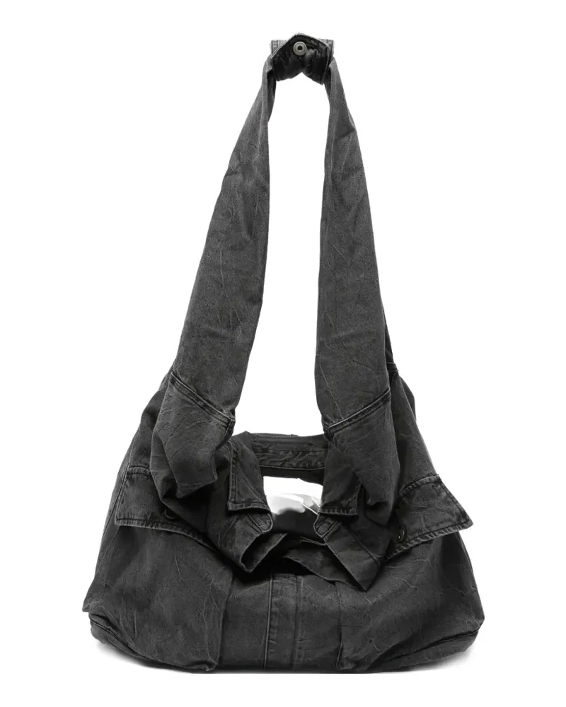 Feng Chen Wang flap-pockets shoulder bag - Grau Grau