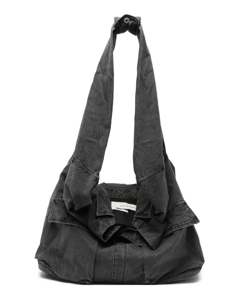 Feng Chen Wang Schultertasche mit Klappentaschen - Grau Grau