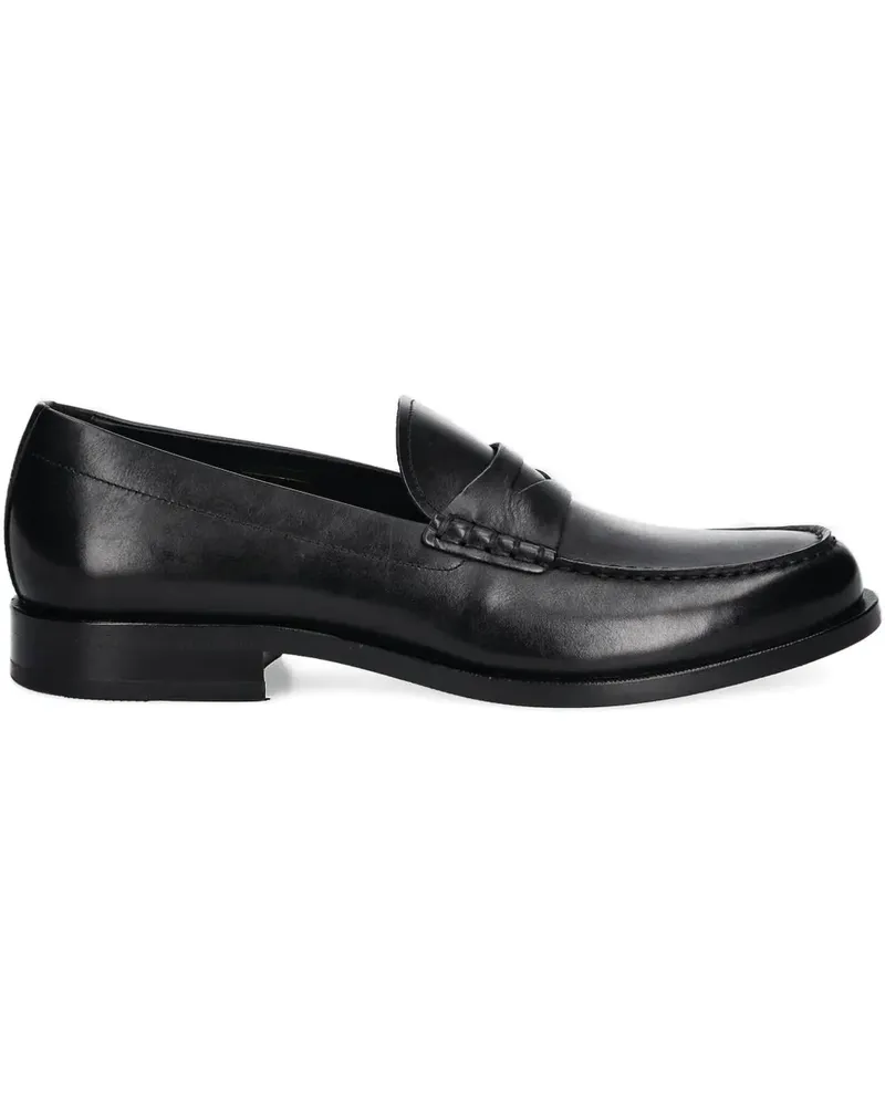 HUGO BOSS Penny-Loafer aus Leder - Schwarz Schwarz