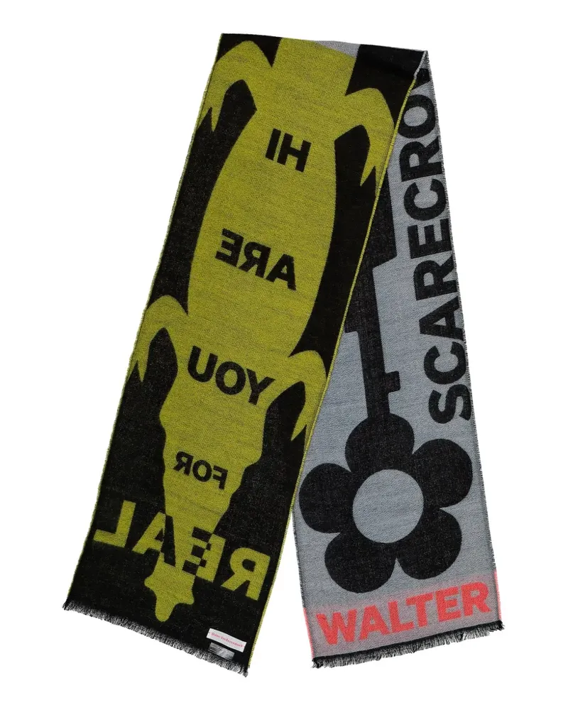 Walter van Beirendonck Scarecrow Schal mit Jacquard-Muster - Schwarz Schwarz