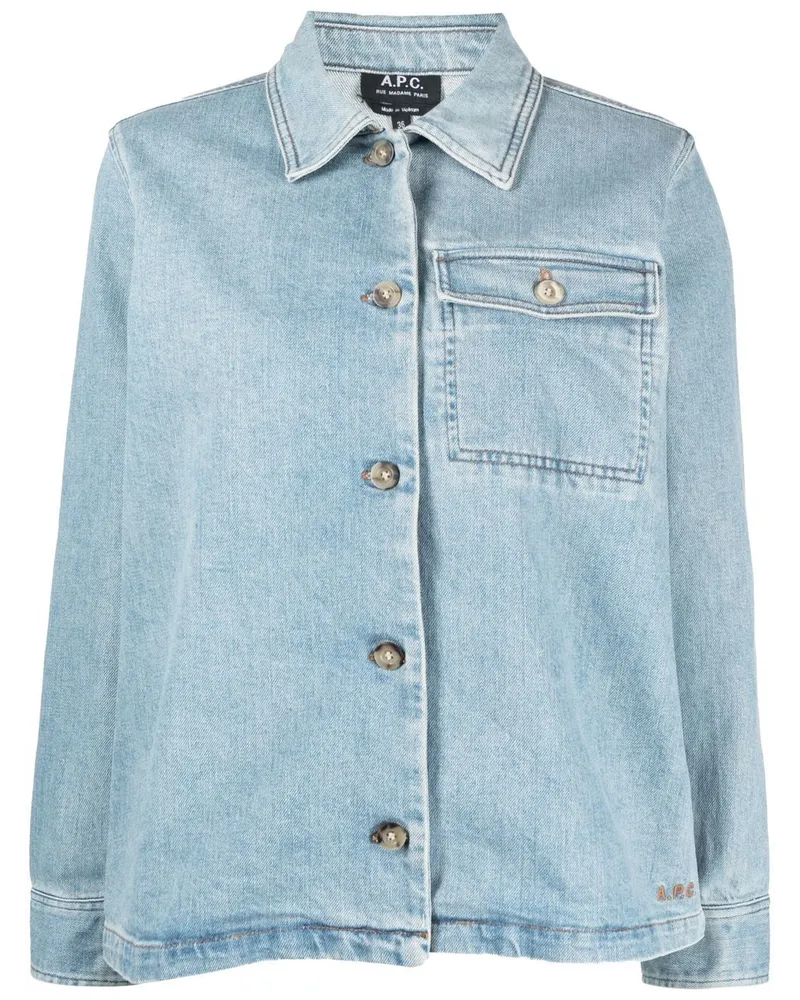 A.P.C. Janice Jeansjacke - Blau Blau