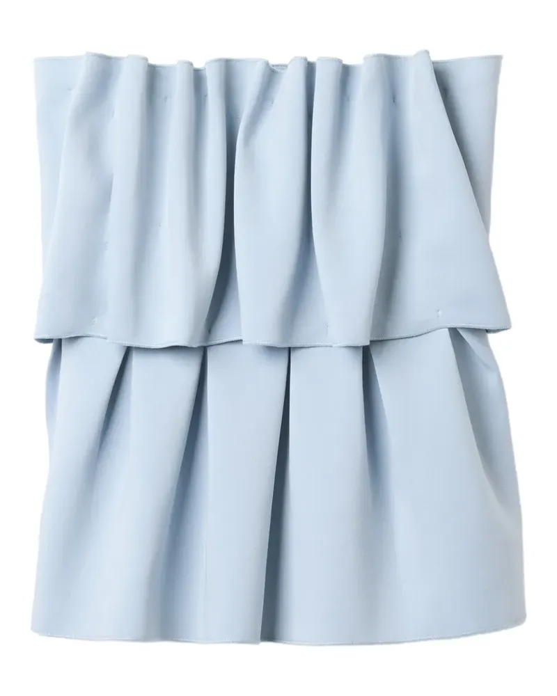 House of Dagmar sculpted ruffled tube top - Blau Blau