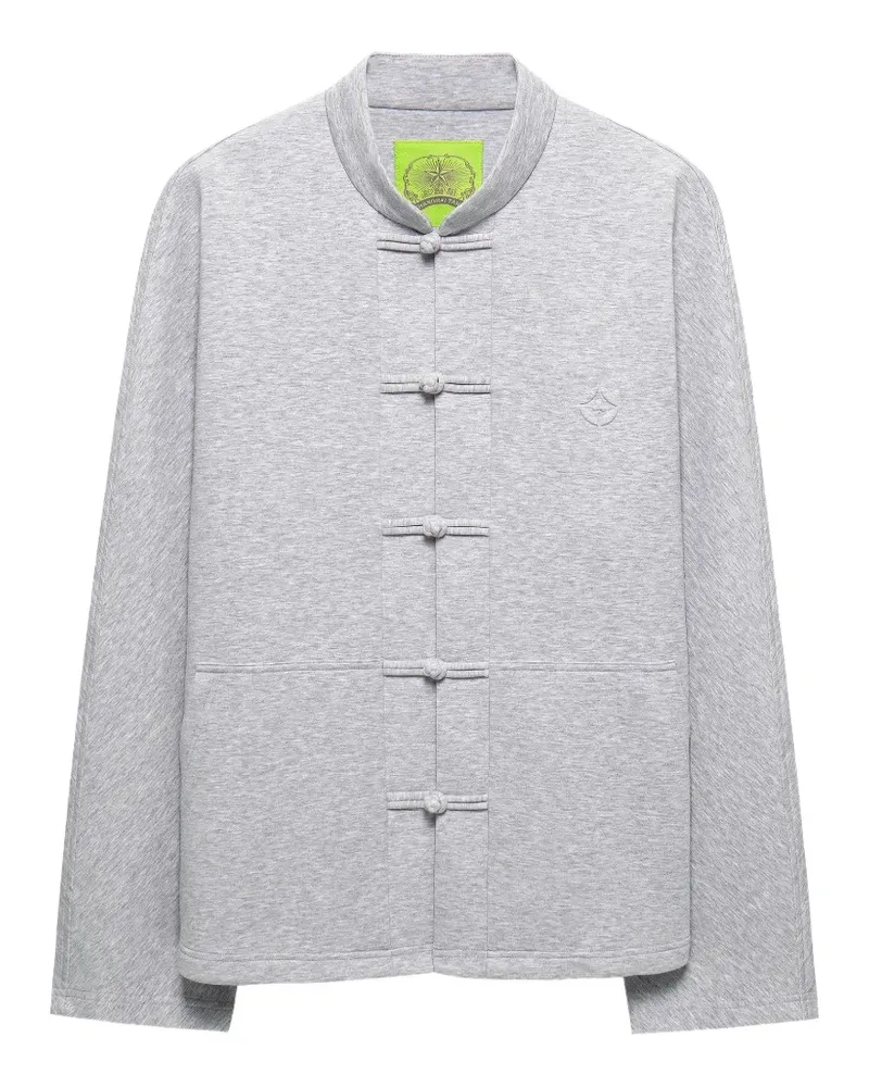 Shanghai Tang Jacke mit Froschverschluss und Logo-Prägung - Grau Grau